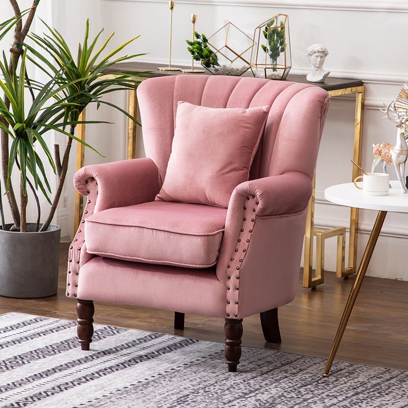 Nailhead Trim Chair 29.5" L x 29.1" W x 35" H Solid Wood Frame Chair for Living Room