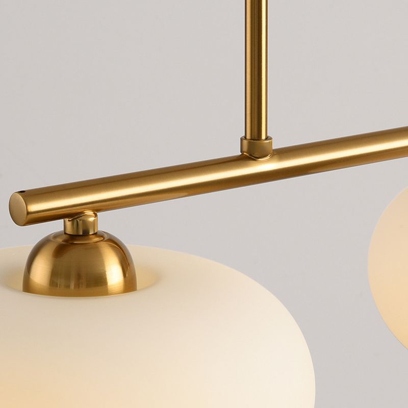 Modern Style Drum Shade Island Pendants 3 Lights Glass Pendant Lights for Dining Room