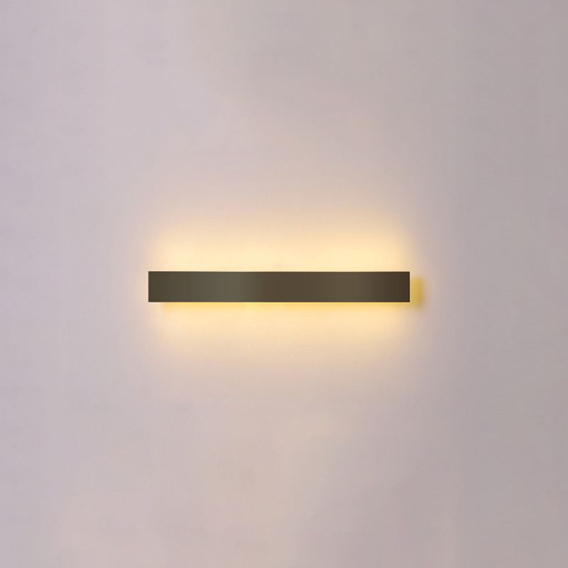 Nordic Style Iron Wall Light Strip Shape Wall Lamp with Acrylic Shade for Outdoor