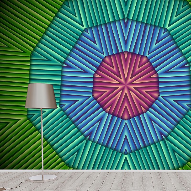 Geometric Illustration Wallpaper Mural Decal Customized Modern Wall Covering for Bedroom
