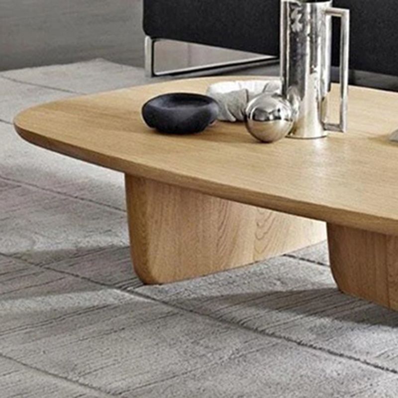 Solid Wood Coffee Table Abstract Coffee or End Table, Rectangle