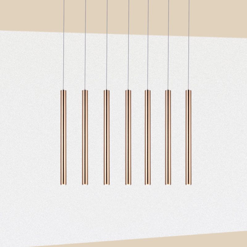 Cylinder LED Hanging Light Modern Style Metal 1 Light Flush Hanging Light Fixtures