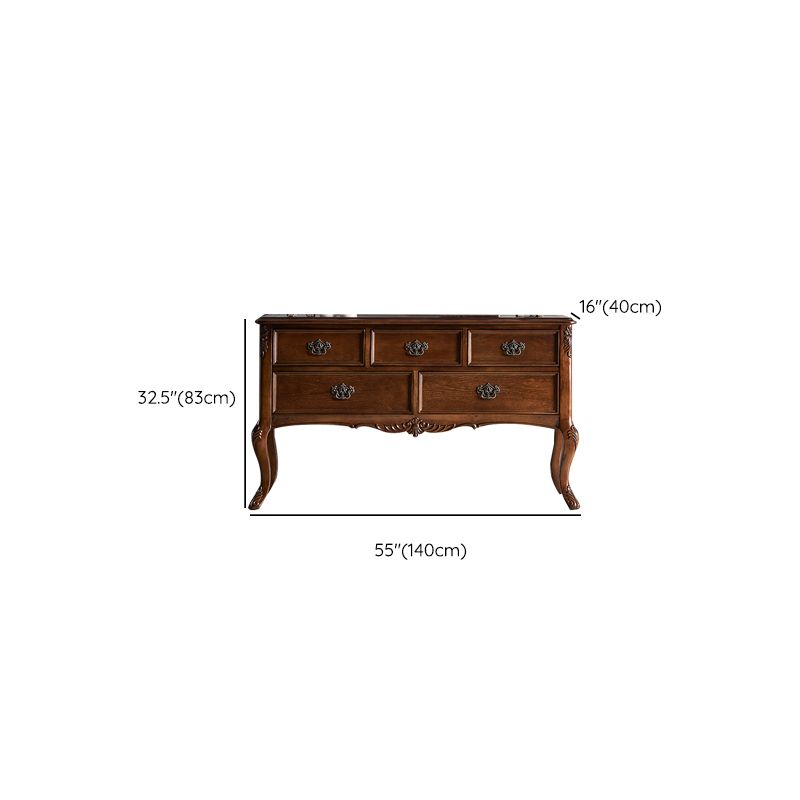 Mid-Century Modern Wood Console Table Rectangle Console Sofa Table for Hall