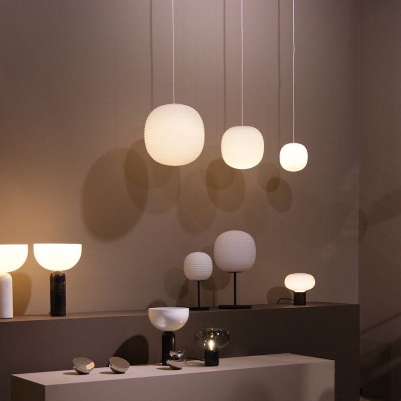 Pendre de style moderne Verre Lumière 1 lumière suspendue Lumière en blanc pour le chevet