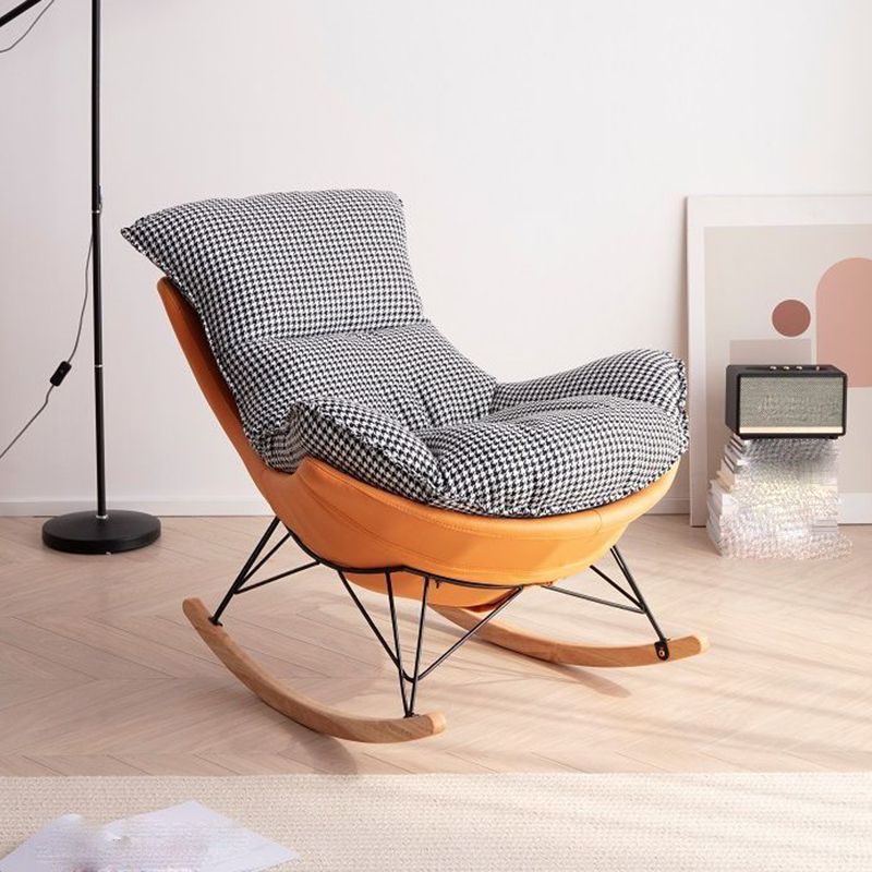 26.7" L x37.4"W x32.2"H Sewn Pillow Back Sled Chair for Living Room