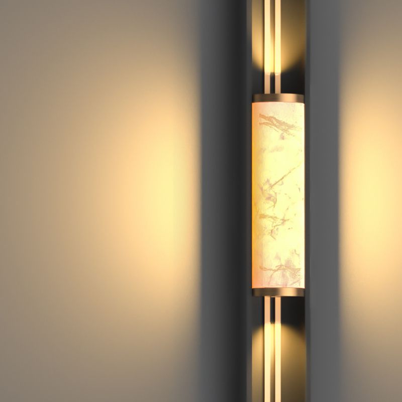 Contemporary Wall Sconce Marble Shade Wall Light Fixture for Courtyard