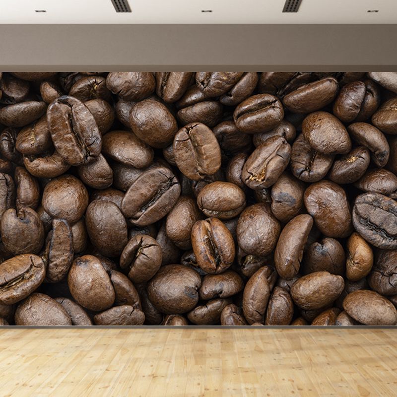 Coffee Beans Wallpaper Mural Modernist Coffee Shop Wall Decor, Stain Resistant