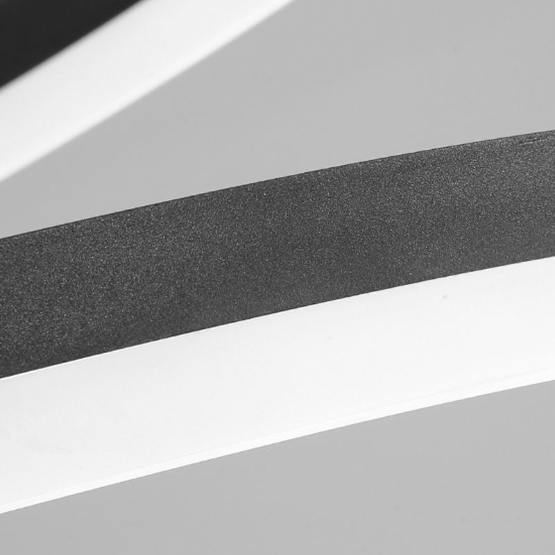 Twisted Strip Shape Pendant Lighting Nordic-Style LED Metal Suspension Light