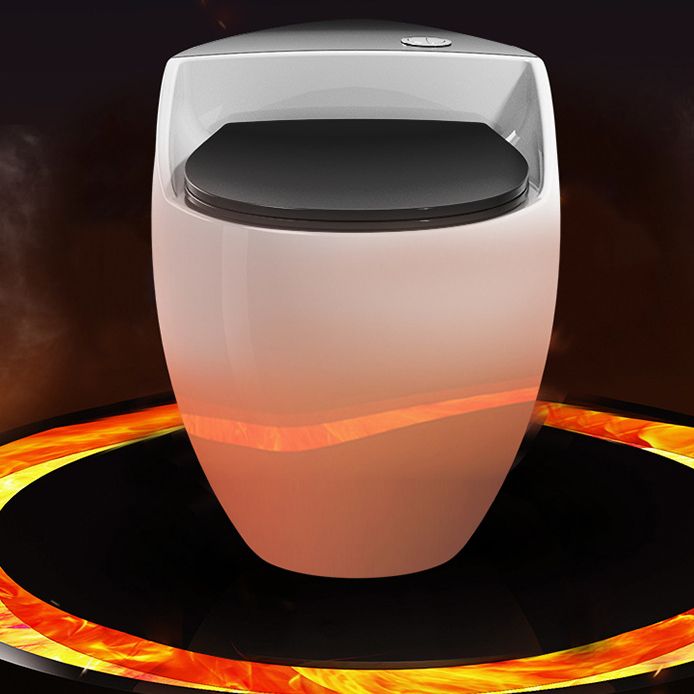 Modern Skirted Toilet Bowl Siphon Jet Toilet with Slow Close Seat for Bathroom