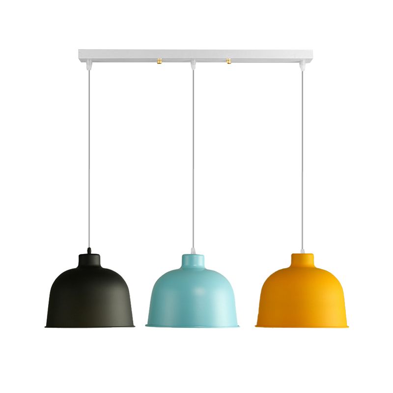 Metallschüssel Form Pendellicht Leichter Esszimmer 1 Kopf Makkaronstil Hanging Lampe