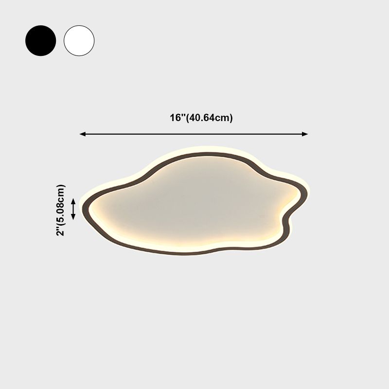 Plafonnier LED créatif moderne, luminaire de plafond en forme de nuage de fer avec abat-jour en acrylique