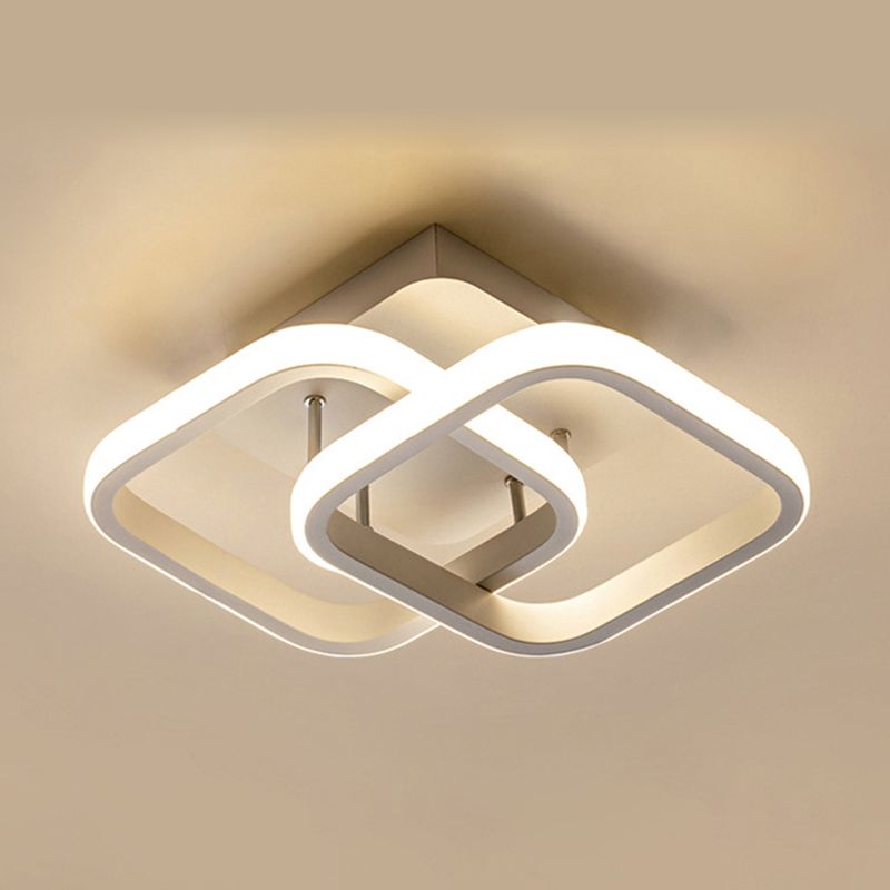 Led Semi Flush Ceiling Lights Contemporary Minimalism Acrylic Ceiling Light Fixtures for Hallway