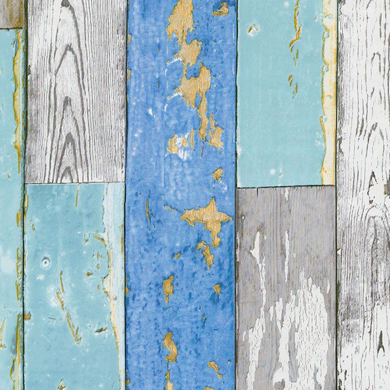 Faux Wood Wallpaper Retro Wall Covering Water-Resistant, Self Sticking