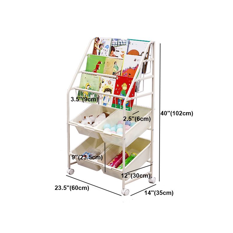 Contemporary Style Bookcase Open Back Bookshelf for Office and Home