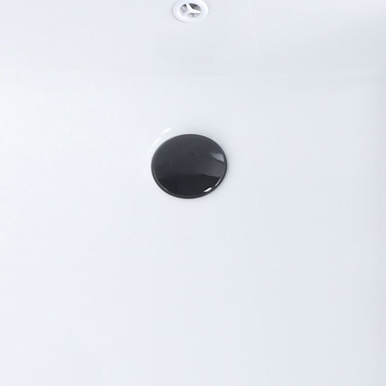 Modern Bathroom Sink Pop-Up Drain Porcelain Rectangular Vessel Bathroom Sink