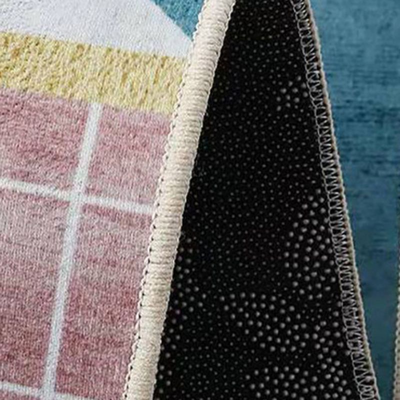 Tappeto grafico in poliestere arancione tappeto non slip tappeto per la decorazione della casa