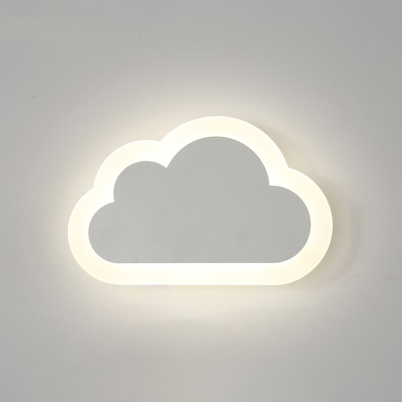 Stile per bambini unica sfumatura sfondata in metallo 1 illuminazione montata a parete