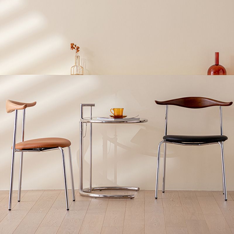 Chaises latérales rembourrées de style contemporain chaises de salle à manger sans corne de corne à la maison pour la maison