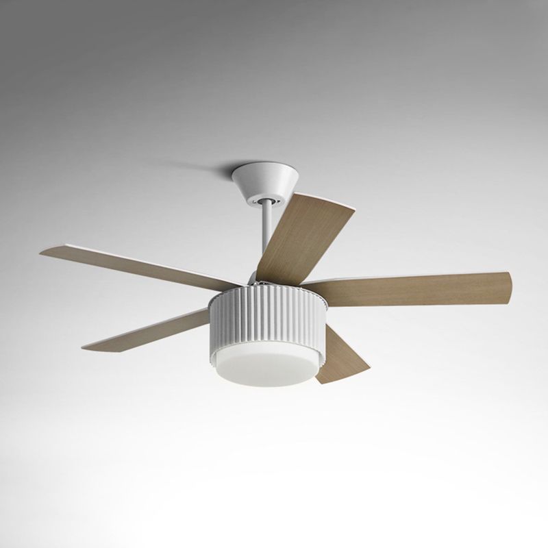 Metal Fan Shape Ceiling Fans Kid Style 1 Light Ceiling Mount Fan Fixture for Living Room