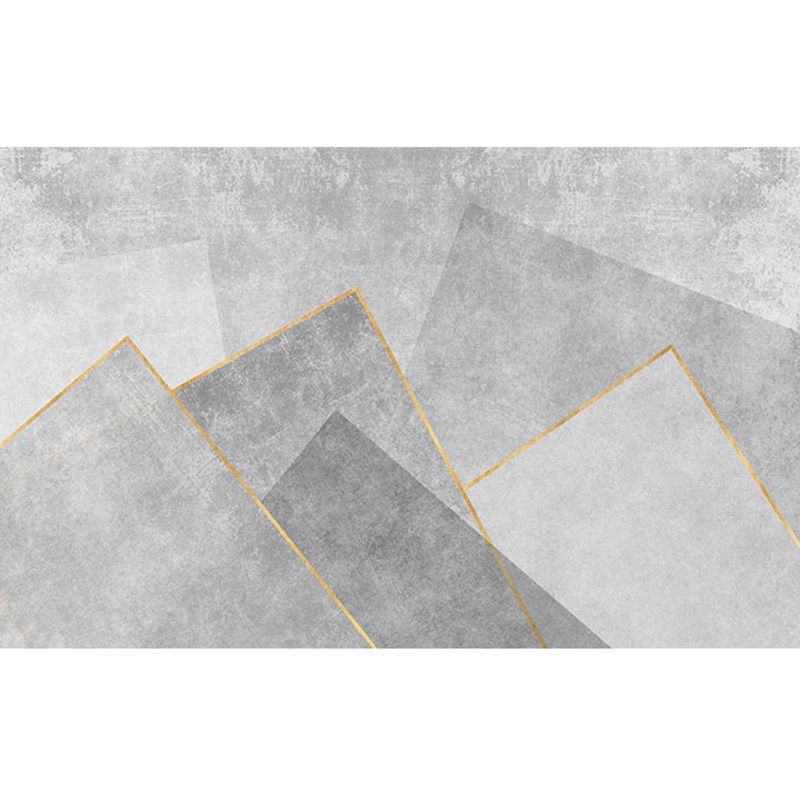 Postmodern Lounge Area Rug Multi-Colored Geometric Carpet Polyester Washable Stain Resistant Anti-Slip Rug