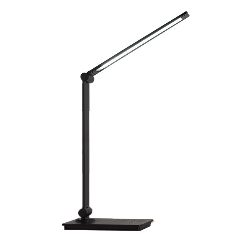 Lampada da tavolo pieghevole in metallo per camera da letto, lampada da tavolo USB con controllo touch-sensor stile task