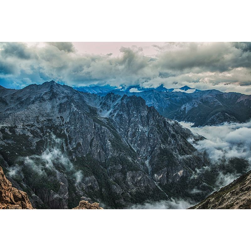 Quiet Mountain View Mural Wallpaper Waterproofing Wall Art, Customized Size Available