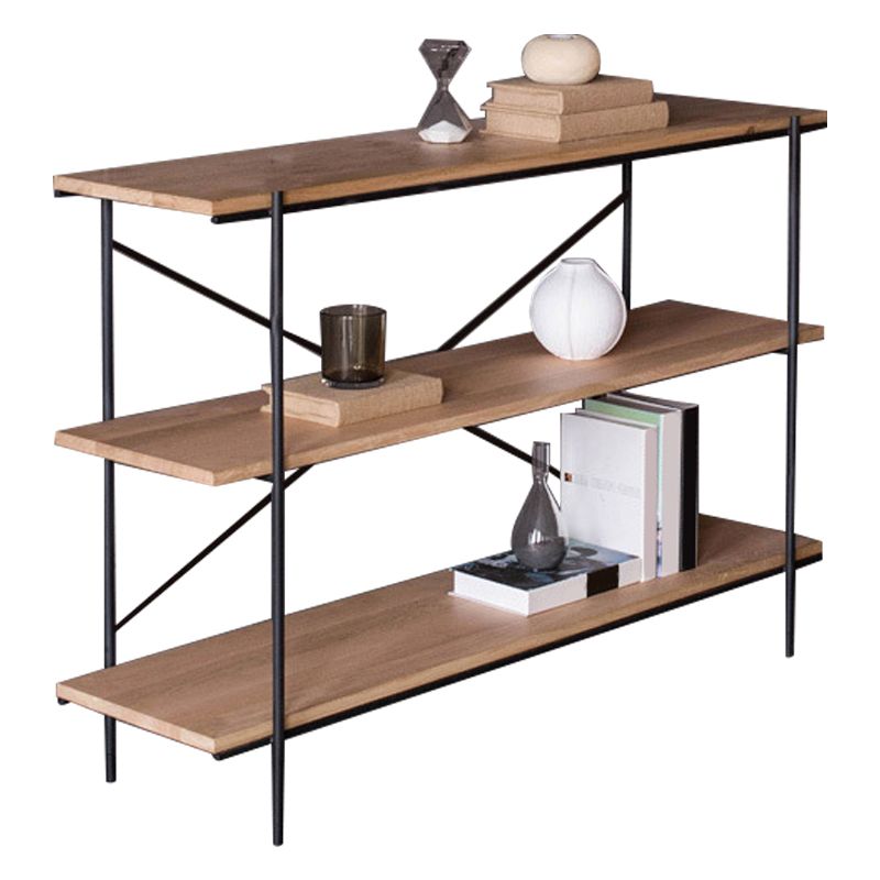 Modern Bookshelf Solid Wood Bookcase With Rectangular Shelves