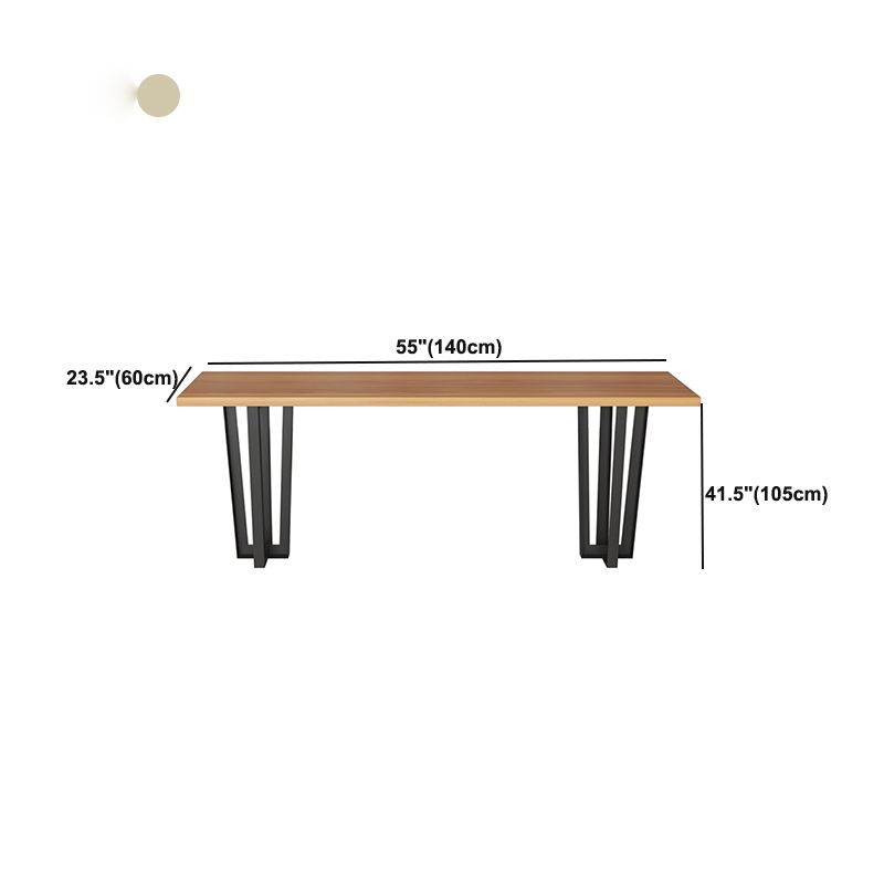 Industrial Style Bar Table Rectangle Solid Wood Bistro Bar Desk for Indoor
