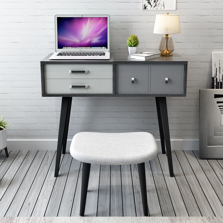 Mirror Table Dressing Table Solid Wood Make-up Vanity with Drawers