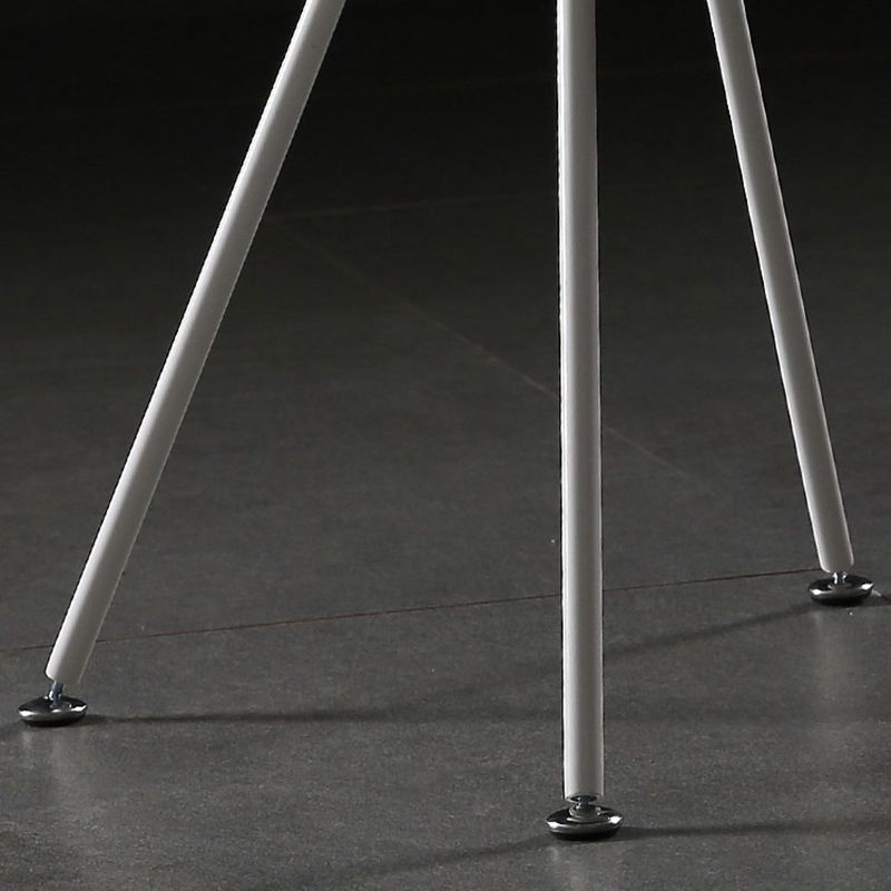 Industrial Style Armless Chair Solid Back Side Plastic Chair with Metal Base