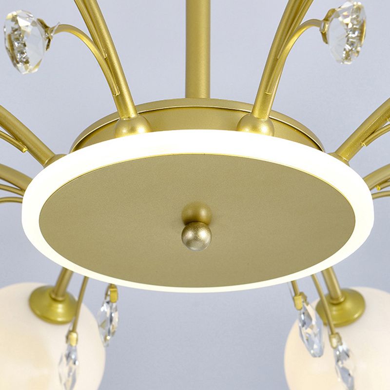 Globe Chandelier Light Fixture Designer Modern Simplicity Milk Glass Pendant Lighting for Restaurant