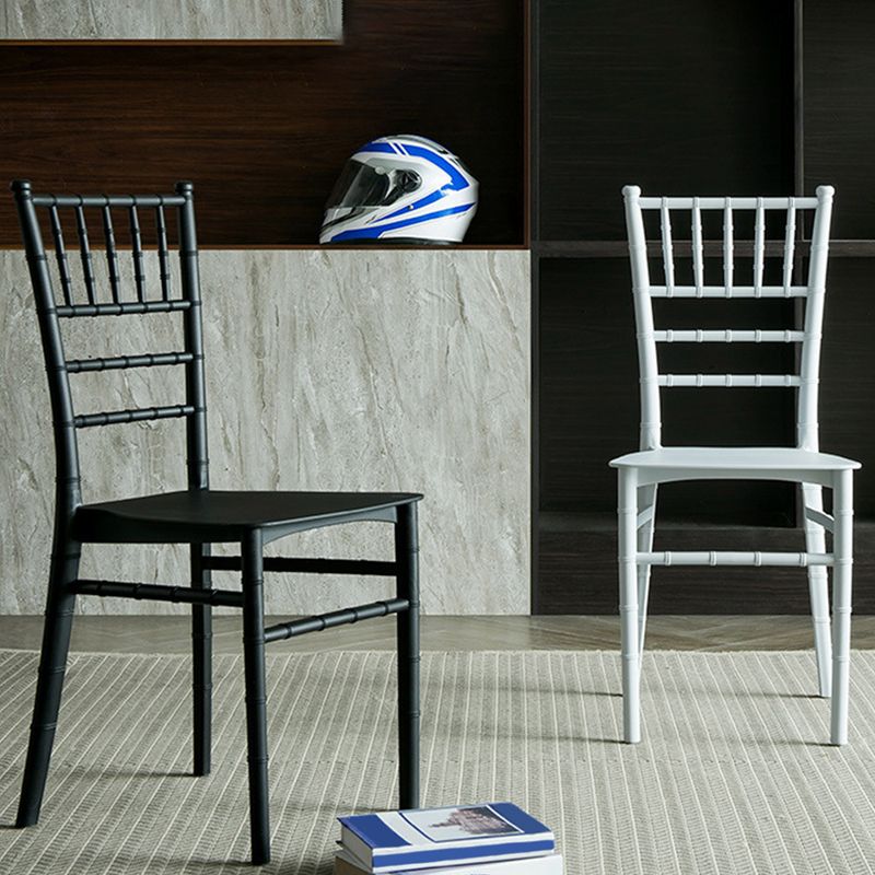 Glam Kitchen Armless Dining Side Chairs Stacking Side Chairs