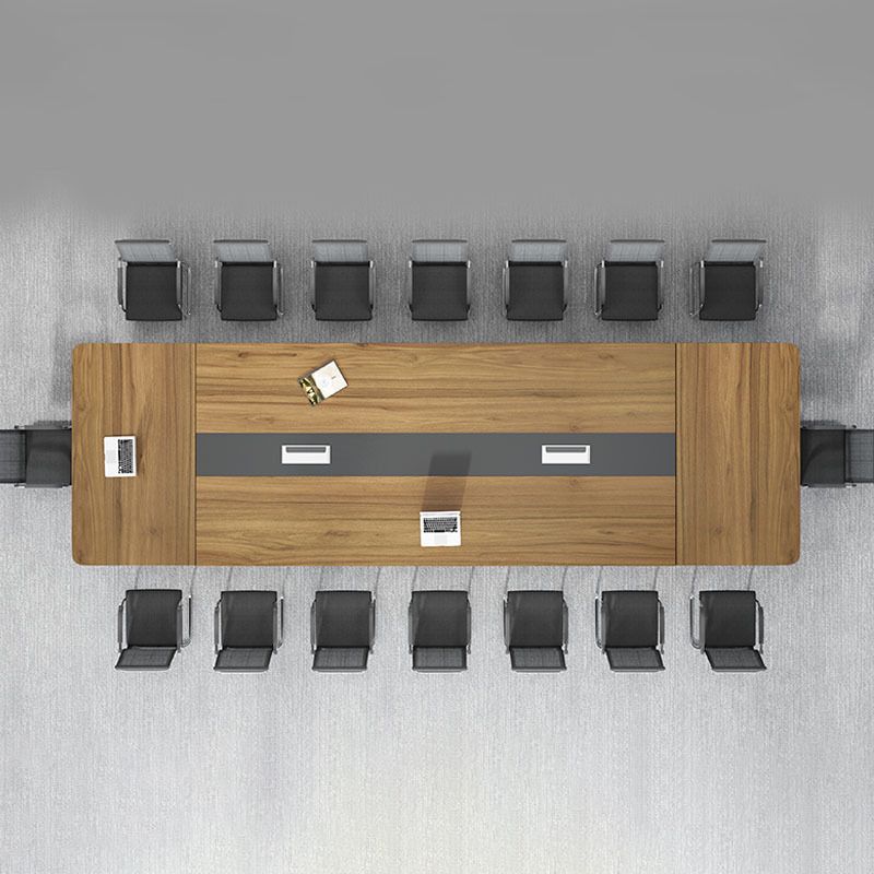 Industrial Style Pedestal Writing Desk Curved Cable Management Office Desk