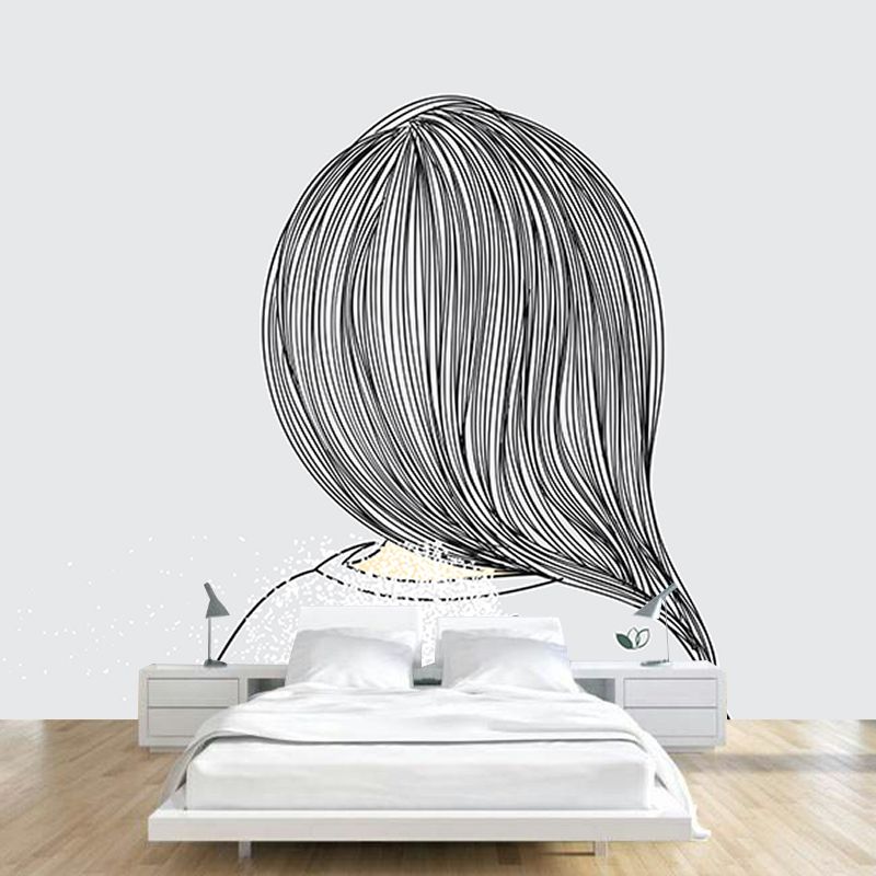 Modern Style Mural Wallpaper Cartoon Characters Environment Friendly Bedroom Wall Mural