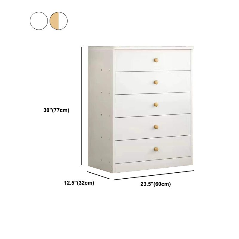 Wood Accent Chest with Drawers 12.59" Wide Modern Standard Accent Chest