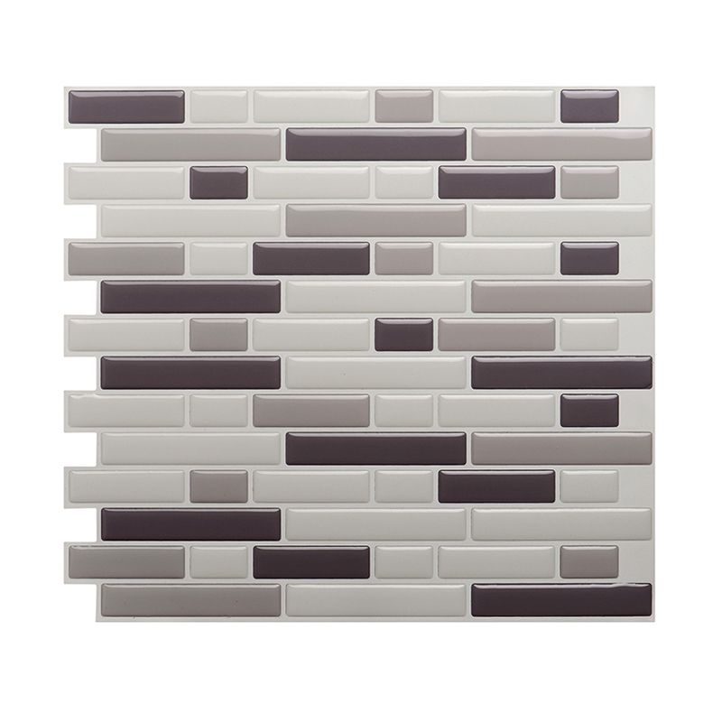 Peel and Stick Brickwork Wallpapers 11' x 9.4" Rustic Wall Decor for Kitchen, Grey