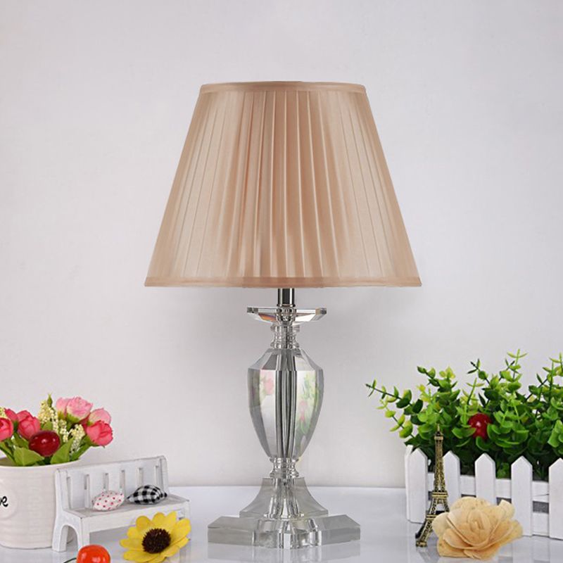 Jar Task Lighting Lampada da lettura moderna in cristallo smussato con 1 lampadina marrone chiaro, larghezza 12"/13".