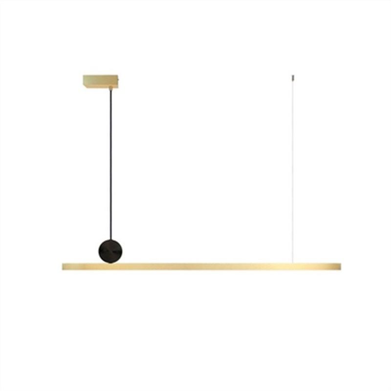 LED Island Light Gold Island Hanging Light with Acrylic Shade for Dining Room