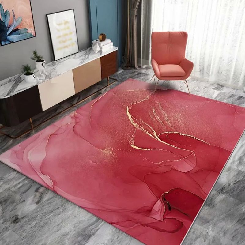 Gorgeous Abstract Print Carpet Stylish Washable Rug Polyester Stain Resistant Carpet for Home Decor