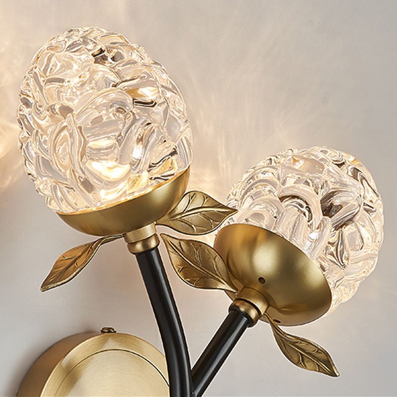 1 Light Wall Mount Light Fixture Modern Wall Mounted Lighting in Gold