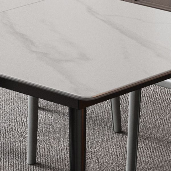 Rectangle Extendable Dining Table Modern Stone Top Dining Table