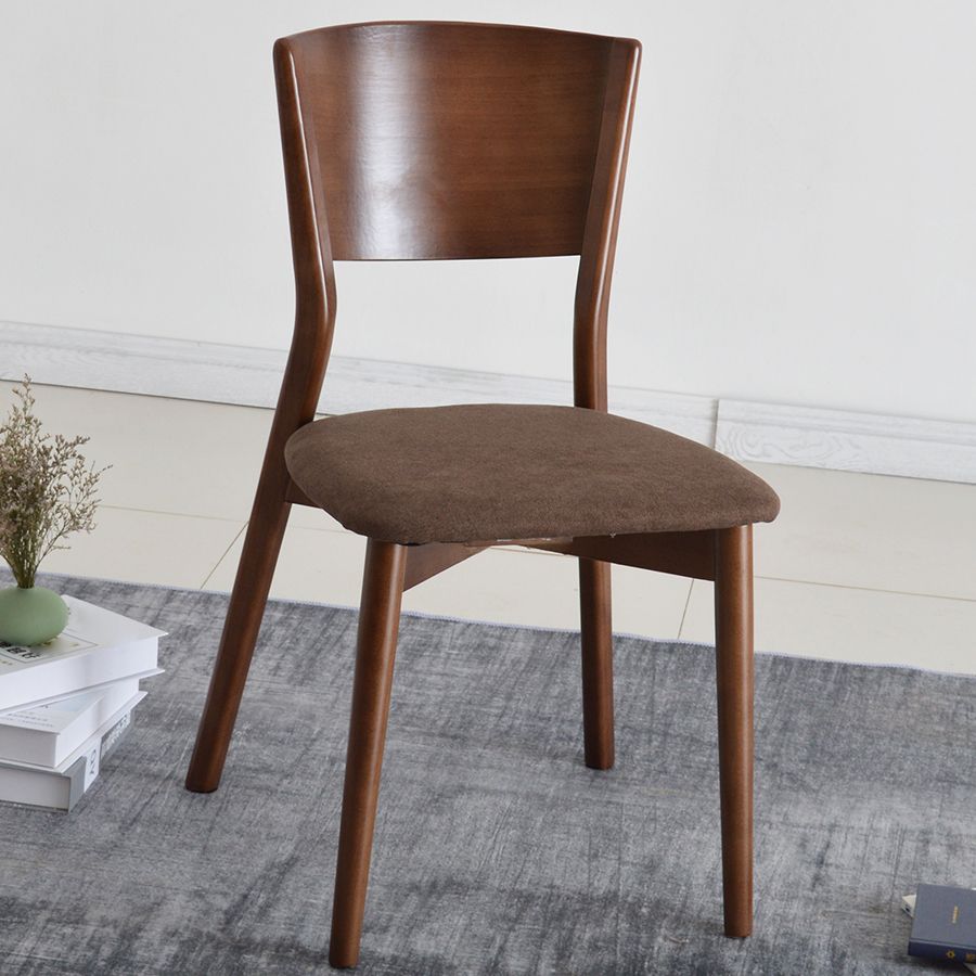 Chaise de salle à manger industrielle, chaise latérale à dossier ouvert avec pieds en bois pour usage domestique