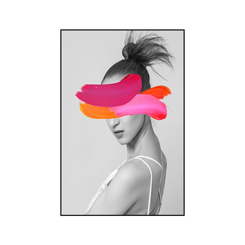 Textured Woman Figure Art Print Canvas Made Modern Stylish Wall Decoration for Home