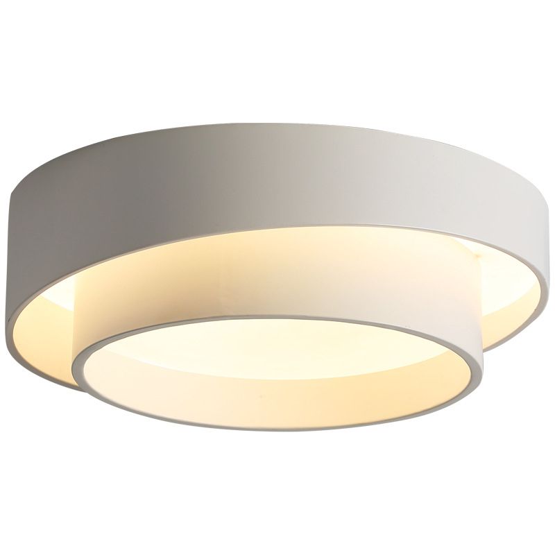 Moderne Stijl Ronde Flush Mount Licht Metaal 1 Licht Plafond Licht voor Slaapkamer