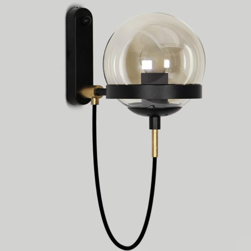 Postmodern sferisch 1 kop glazen materiaal koperen kleur wandlamp