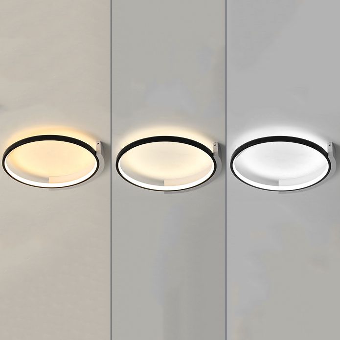 Circle Ceiling Light Fixture Modern Style LED Metal Ceiling Mounted Light