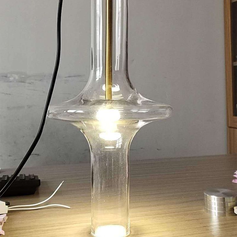 Langwerpige eetkamer hanger lichte kit glas 1-licht moderne stijl hanglamp