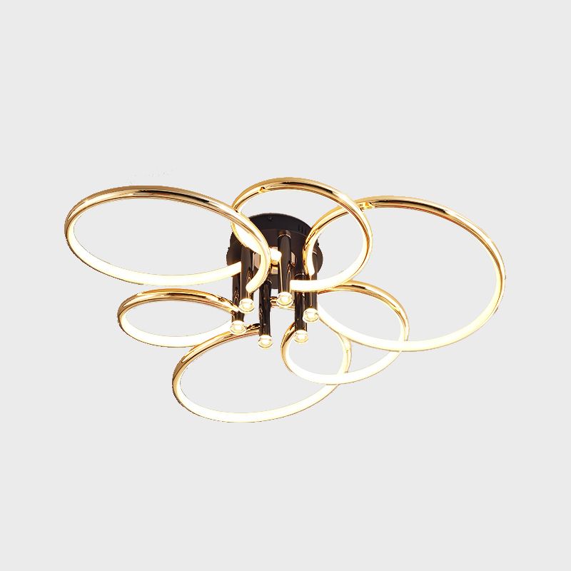 Luminaires encastrés contemporains Lampes encastrées linéaires en métal en or
