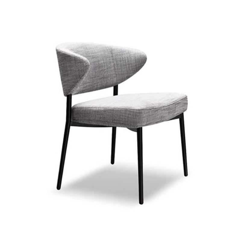 Upholstered Dining Arm Chairs Open Back Dining Chairs with Metal Legs