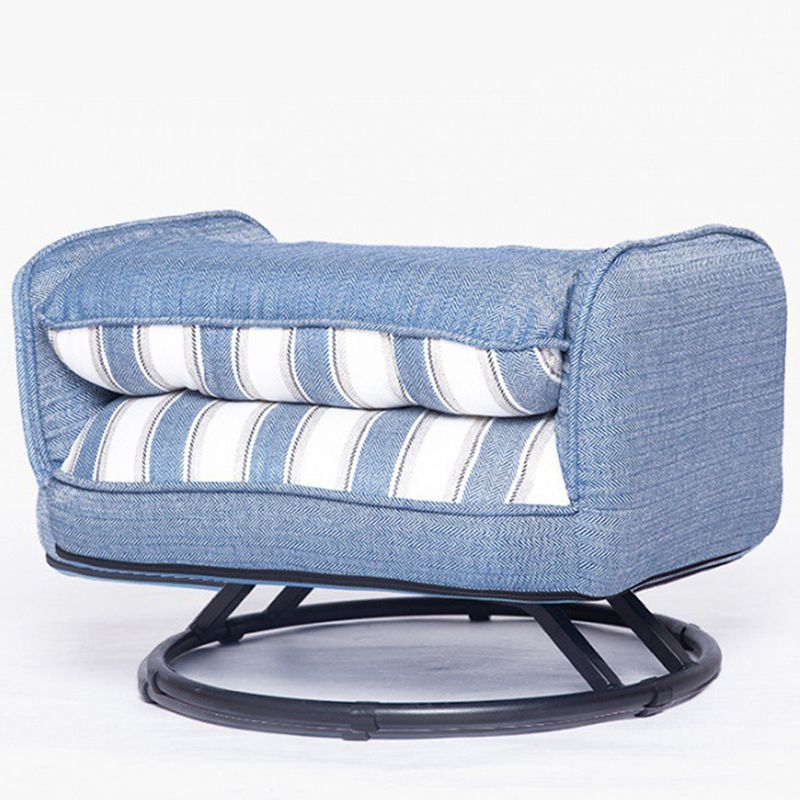 Linen Blend Sewn Pillow Back Chair for Apartment 21.65" Long